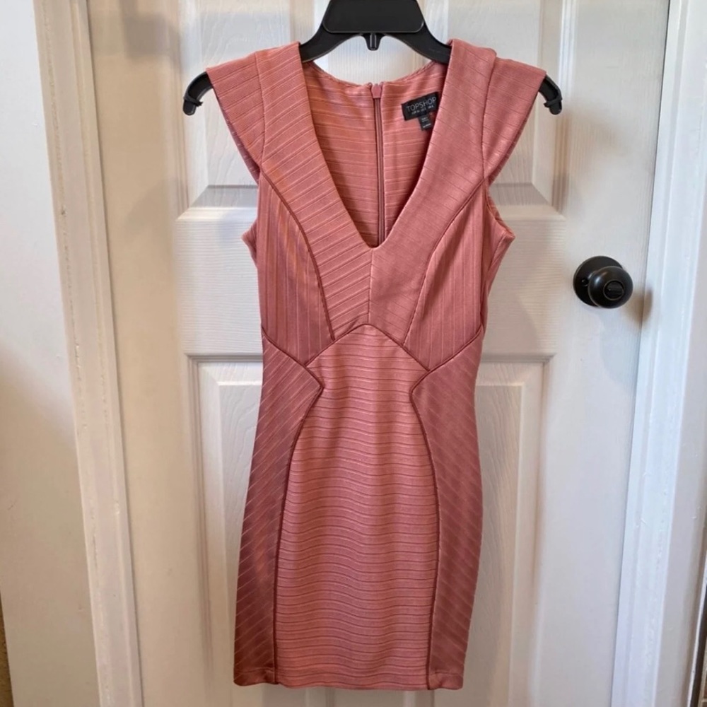 Pink top shop dress